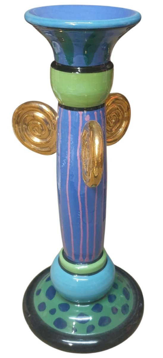 Deux boubougoirs en faience signé XXème -photo-7
