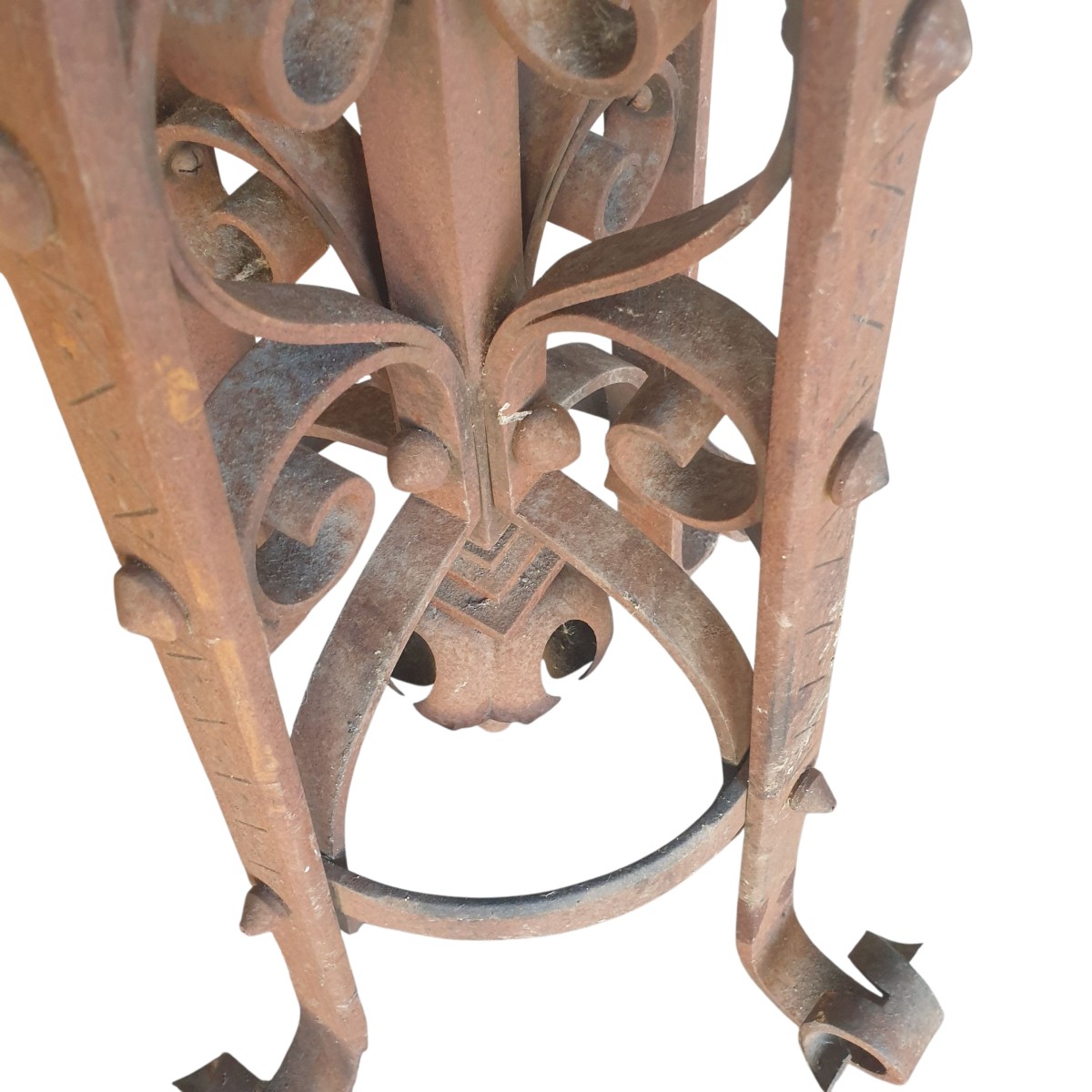 Important Wrought Iron Church Candle 180 Cm 20th Century -photo-2