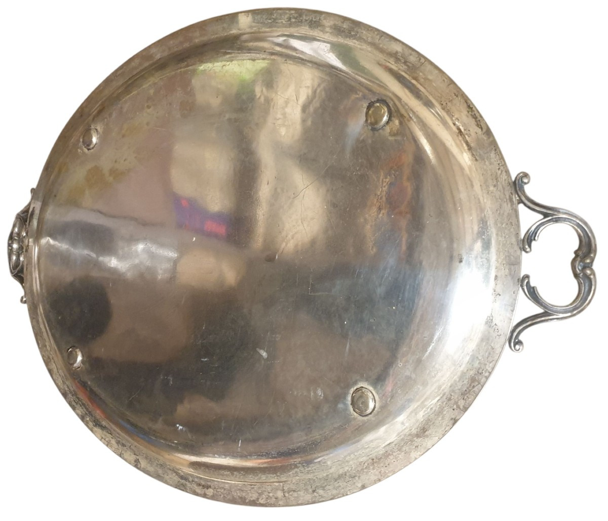 Huge Serving Dish In Silver-plated Bronze, 78 Cm Long, 5 Kg, 19th Century -photo-3