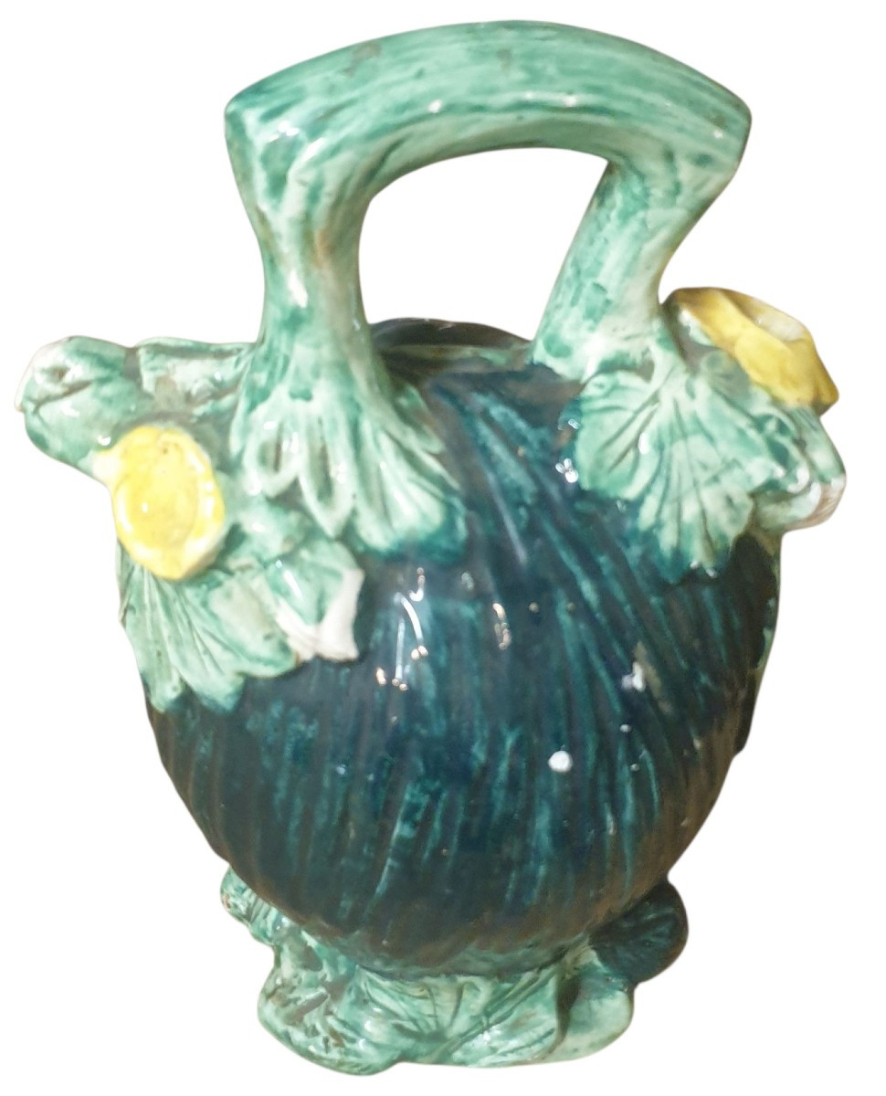 Ceramic Melon Pitcher From Manises, Spain, Circa 1960-1970 -photo-2