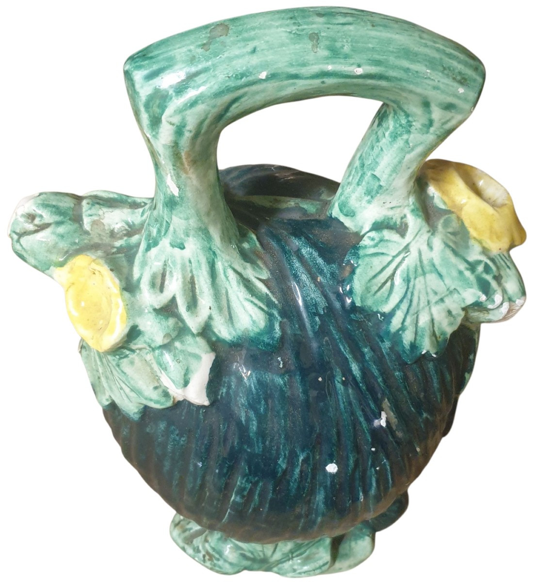 Ceramic Melon Pitcher From Manises, Spain, Circa 1960-1970 -photo-3