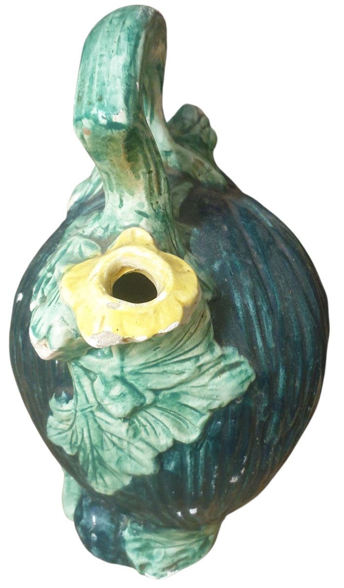 Ceramic Melon Pitcher From Manises, Spain, Circa 1960-1970 -photo-3