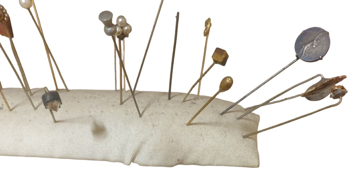 Lot de 40 épingles à chapeaux ancienne -photo-2