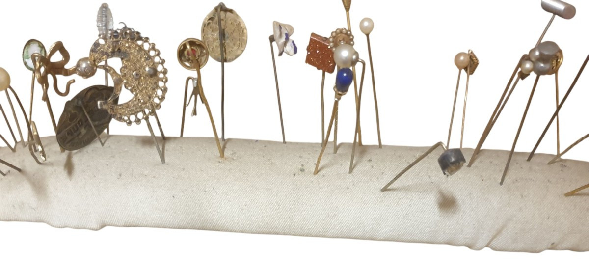 Lot de 40 épingles à chapeaux ancienne -photo-3