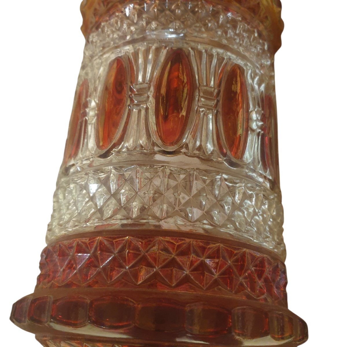 Lanterne d'alcove bronze et cristal circa 1950-photo-7