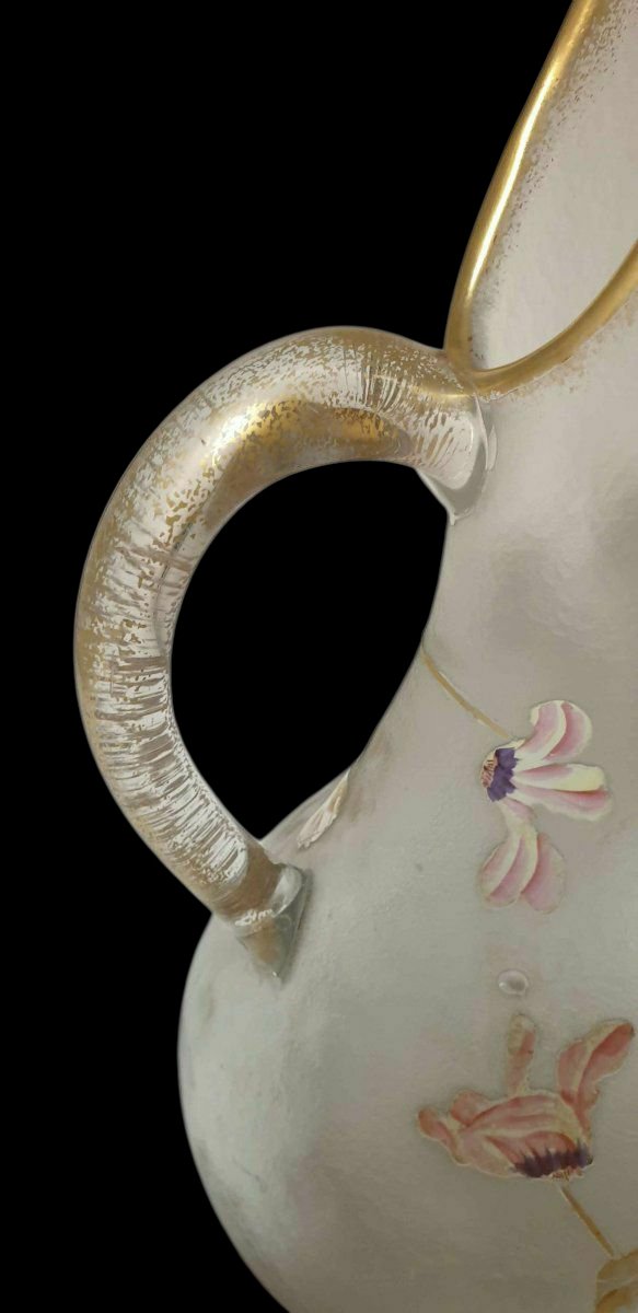 montjoye pichet émaillé Fleurs et dorure circa 1900-photo-5