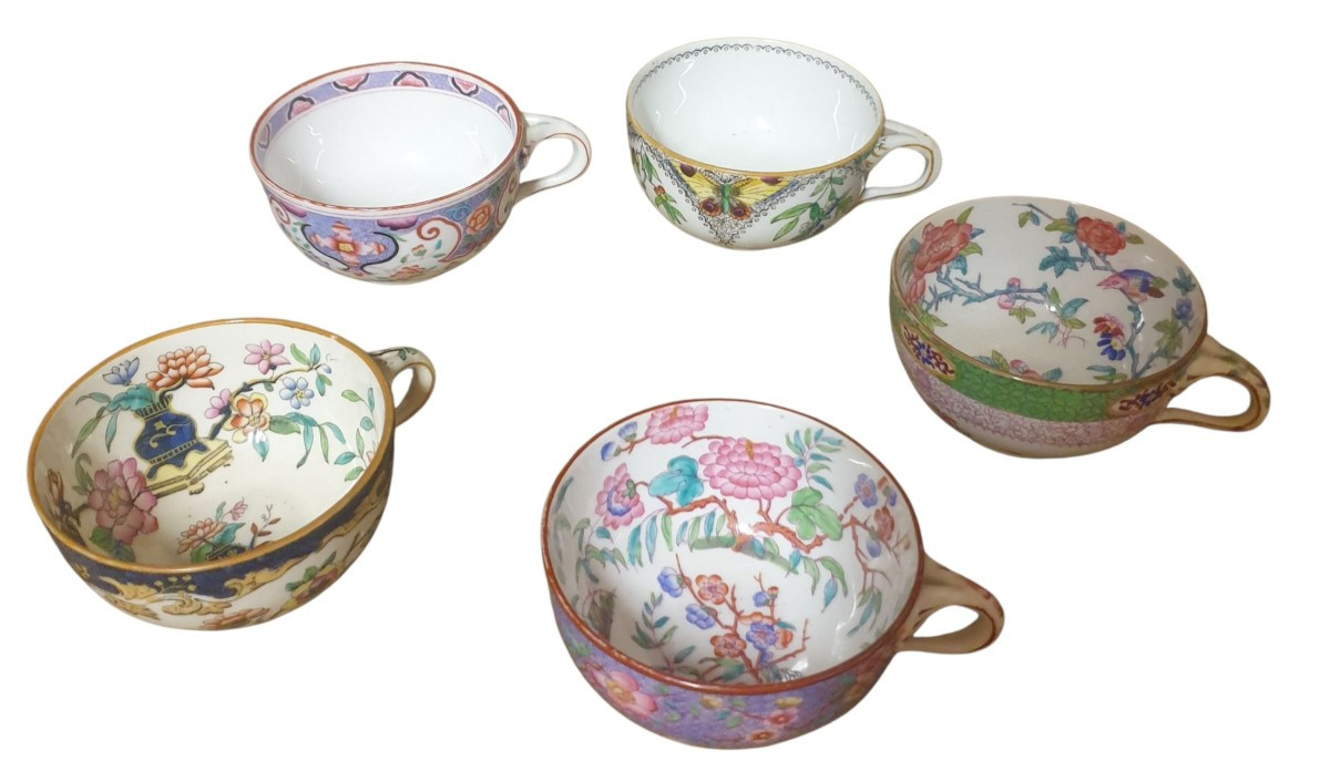 5 tasses minton faience anglaise
