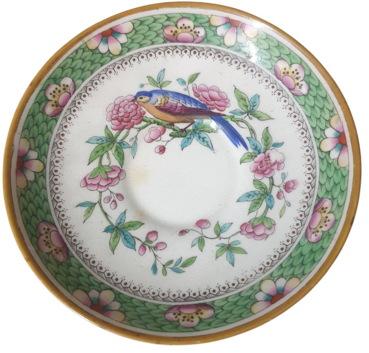 5 Minton English Earthenware Cup Saucers -photo-1