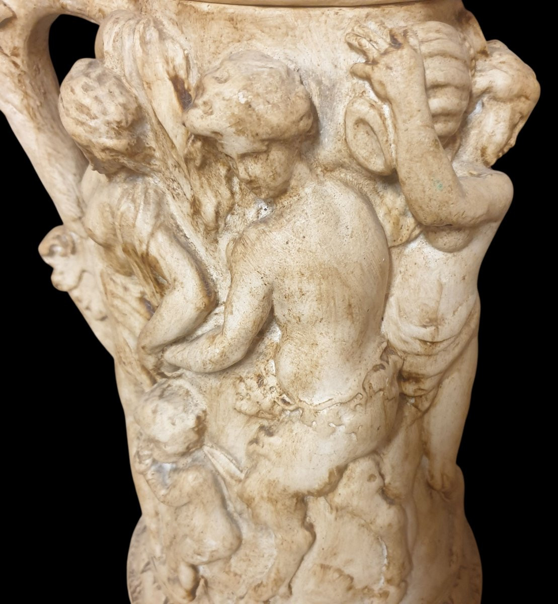 Terracotta Tankard The Triumph Of Silenus Height 37 Cm XIXth -photo-3