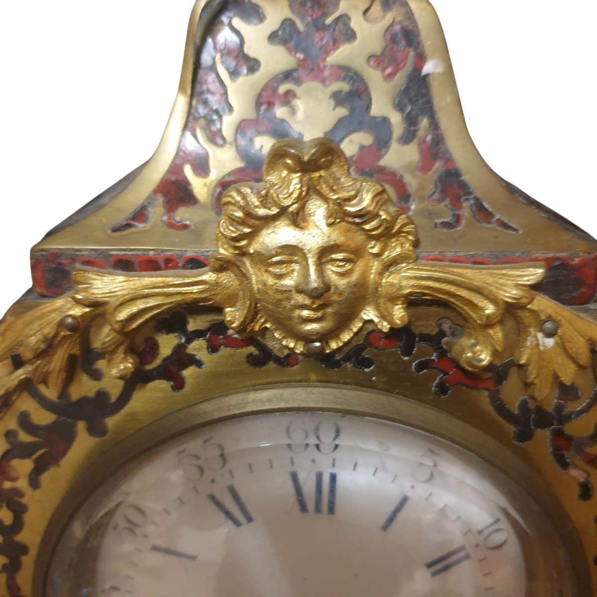 Napoleon III Clock With Tortoiseshell Marquetry, Brass And Gilt Bronze -photo-6