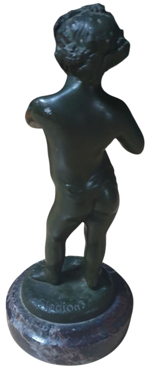 Clodion Bronze Sculpture Of A Child Playing The Pan Flute-photo-2