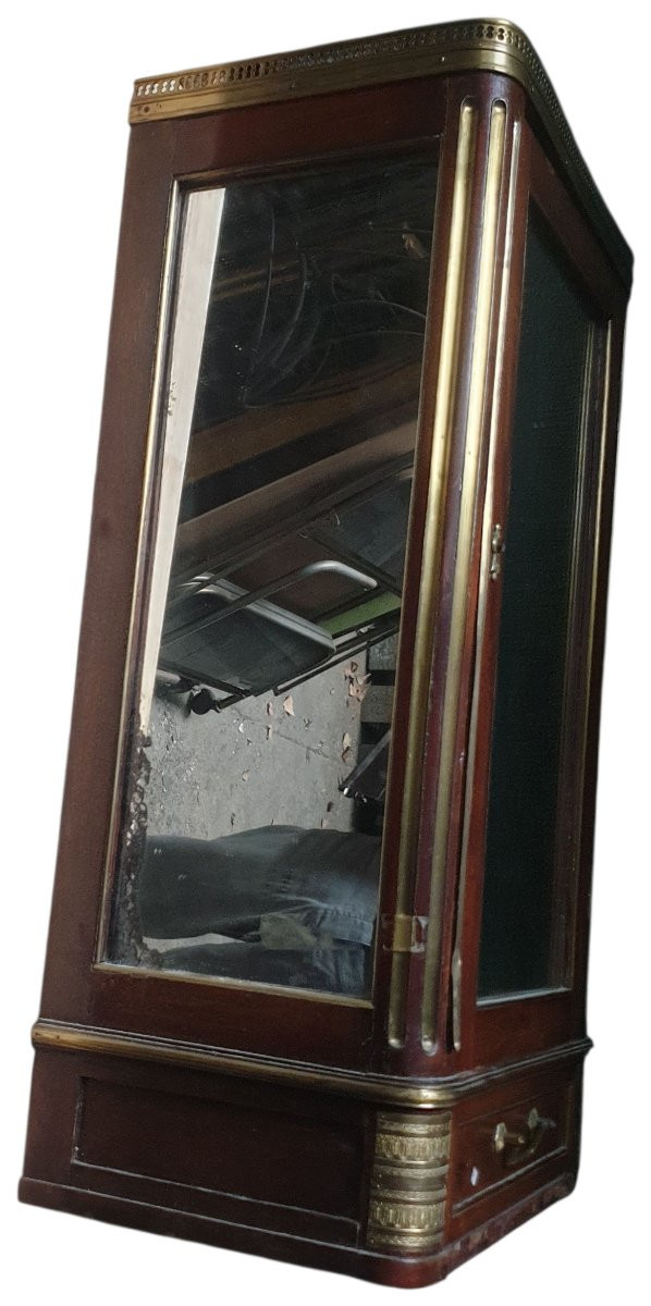 Petite vitrine époque louis XVI en Acajou -photo-2