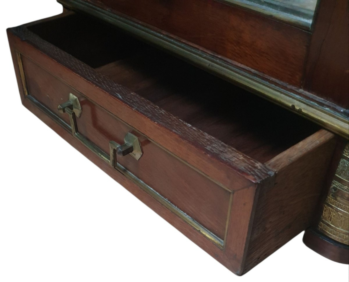 Petite vitrine époque louis XVI en Acajou -photo-3