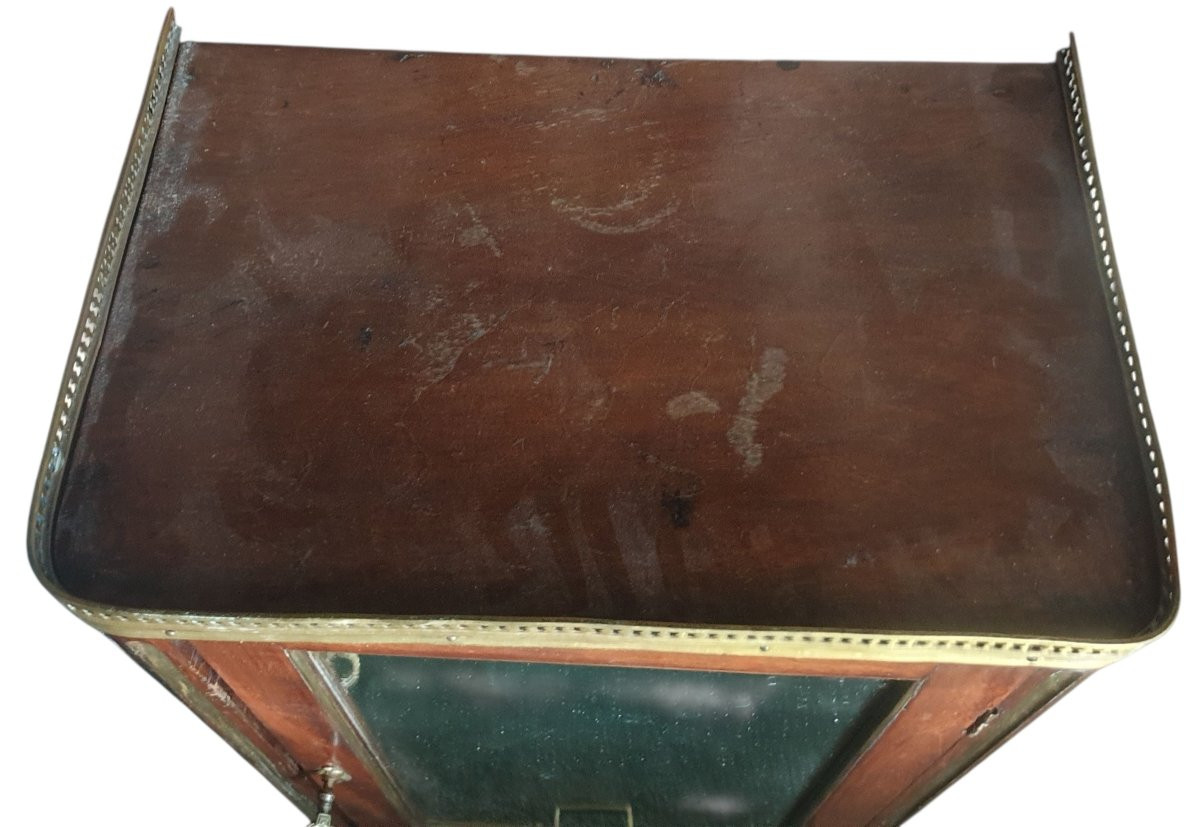 Petite vitrine époque louis XVI en Acajou -photo-7