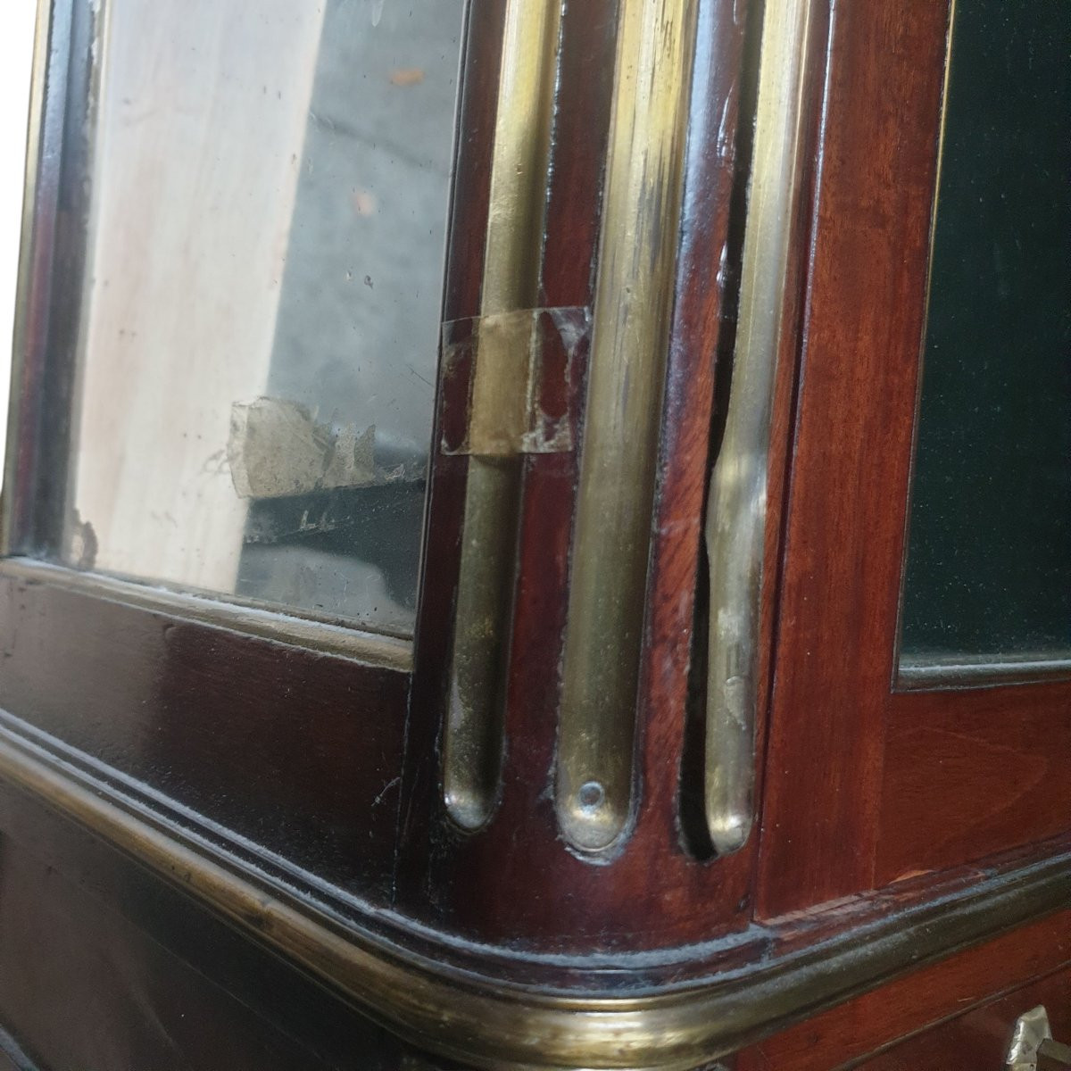 Petite vitrine époque louis XVI en Acajou -photo-8