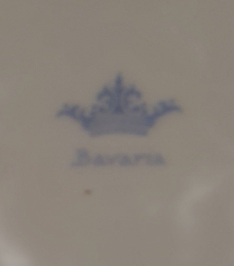 Bavaria 4 grande assiettes porcelaine doré Allemagne XXème -photo-6