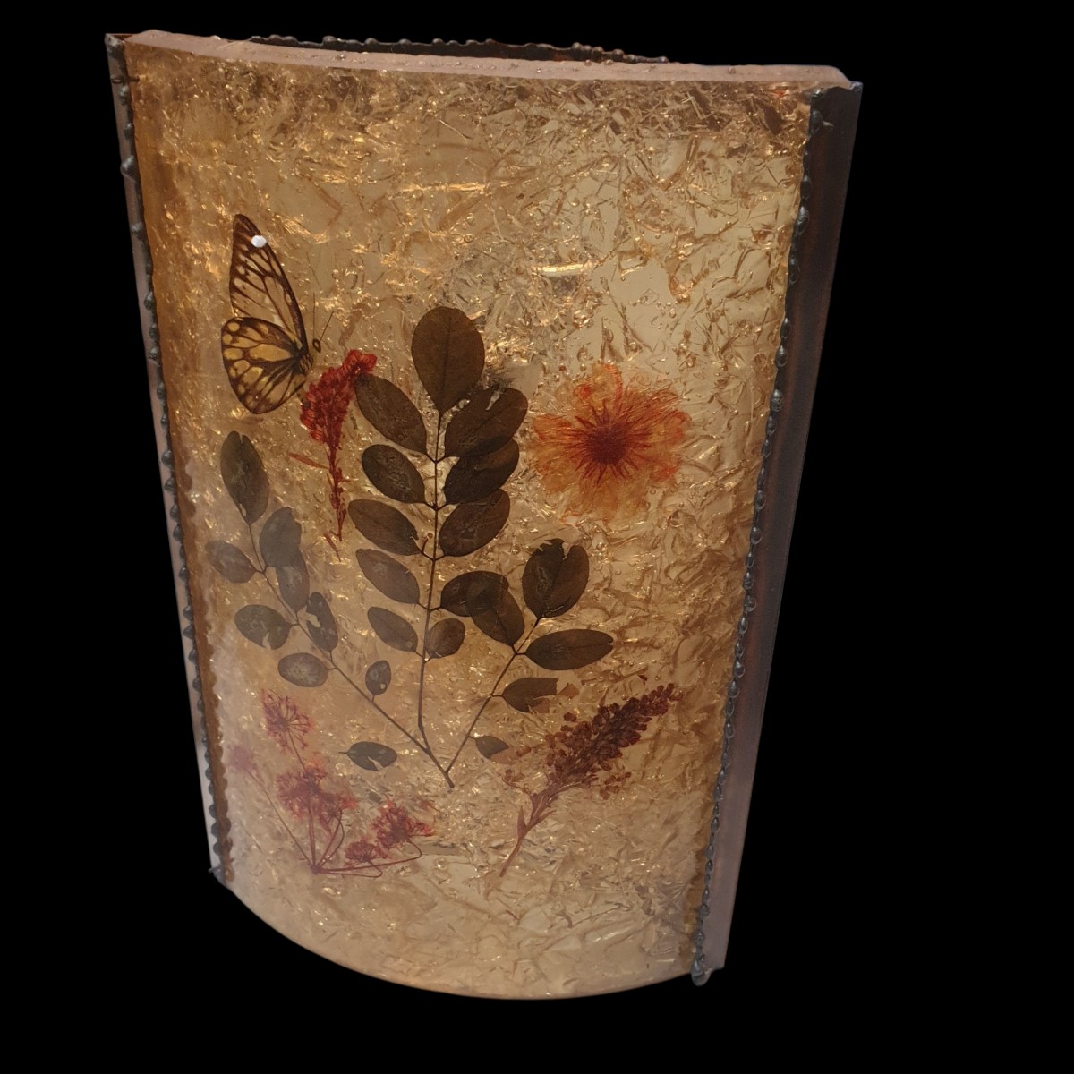 Accolay Corner Wall Light In Patinated Copper And Resin, France, Circa 1970-photo-2