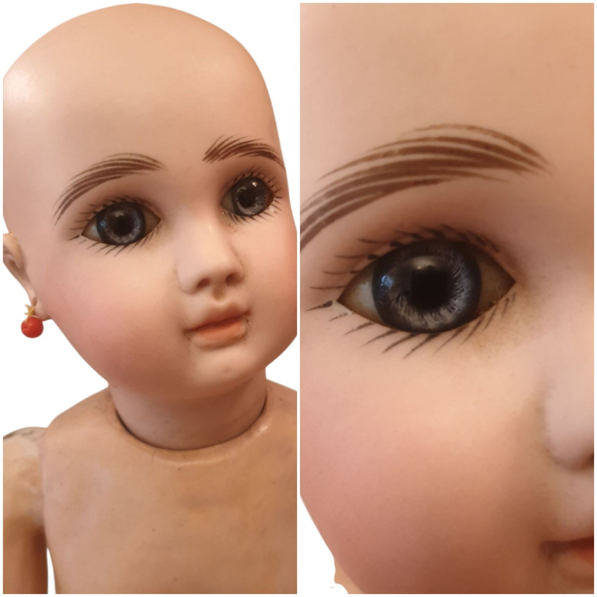 Jules Steiner Porcelain-headed Doll With Closed Mouth, Paris, France, A11-photo-2