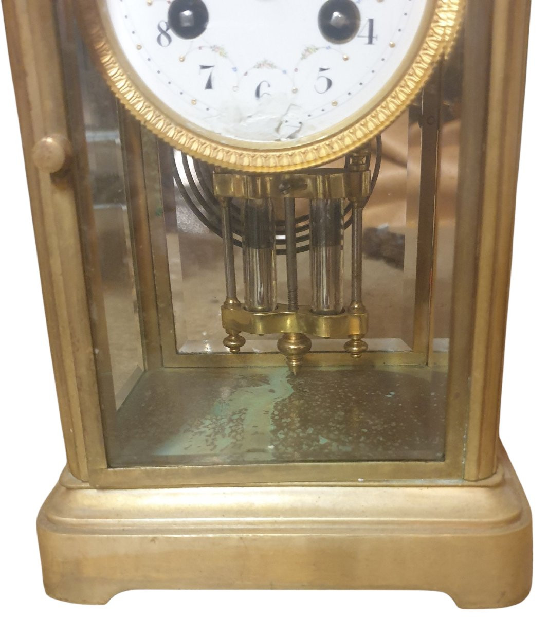 Pendule cage balancier au mercure XIXeme -photo-6