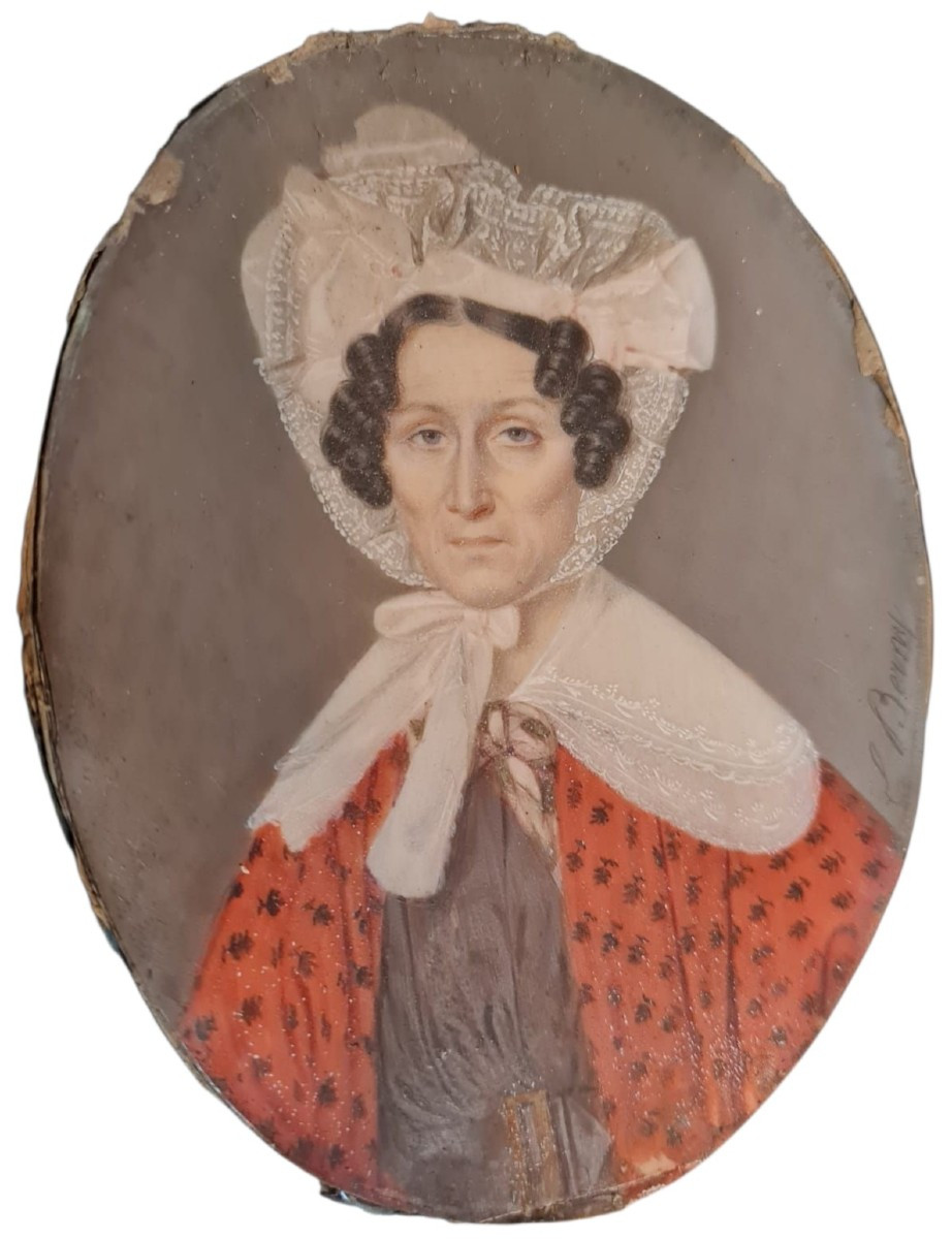 Charles Berny d'Ouvillé miniature Signée berny XIXeme numéro 1-photo-2