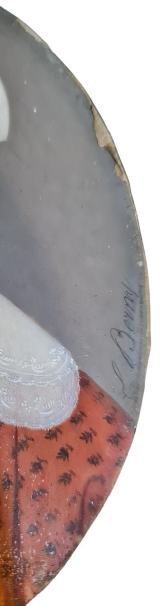 Charles Berny d'Ouvillé miniature Signée berny XIXeme numéro 1-photo-3