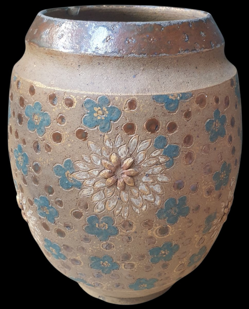 Ernest Chaplet & haviland cie vase en gres-photo-1