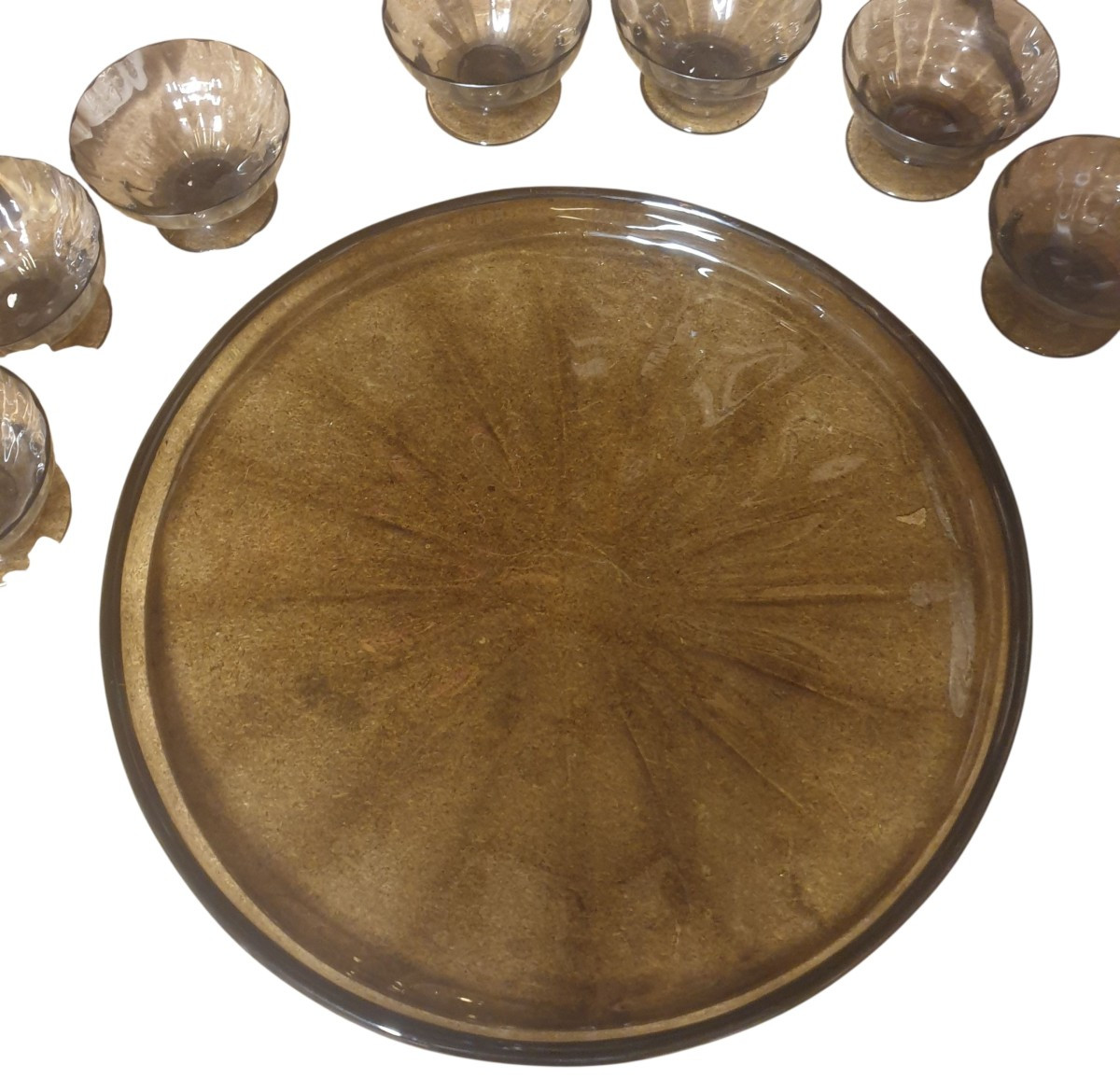 Daume Nancy Service a punch en cristal fumé -photo-4