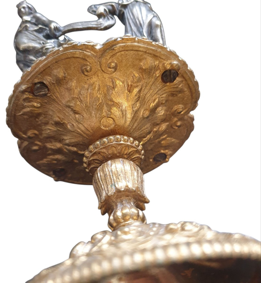 Gilt And Silver Bronze Perfume Burner, 19th Century -photo-3