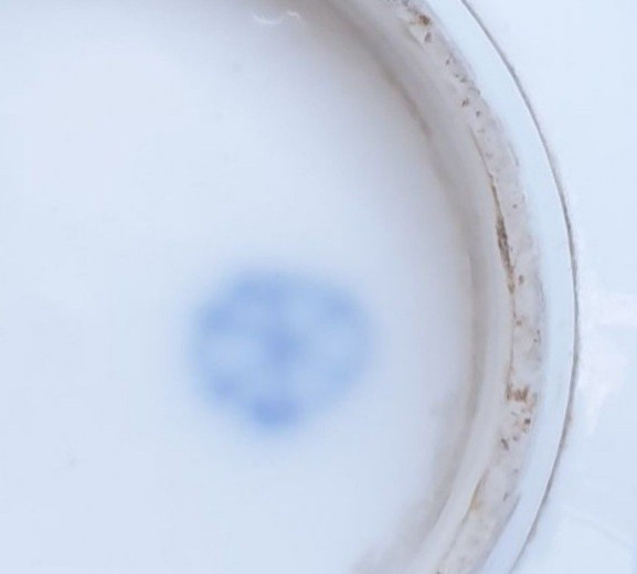 Hochst 18eme tasse et sous tasse porcelaine à décor en camaïeu pourpre-photo-3