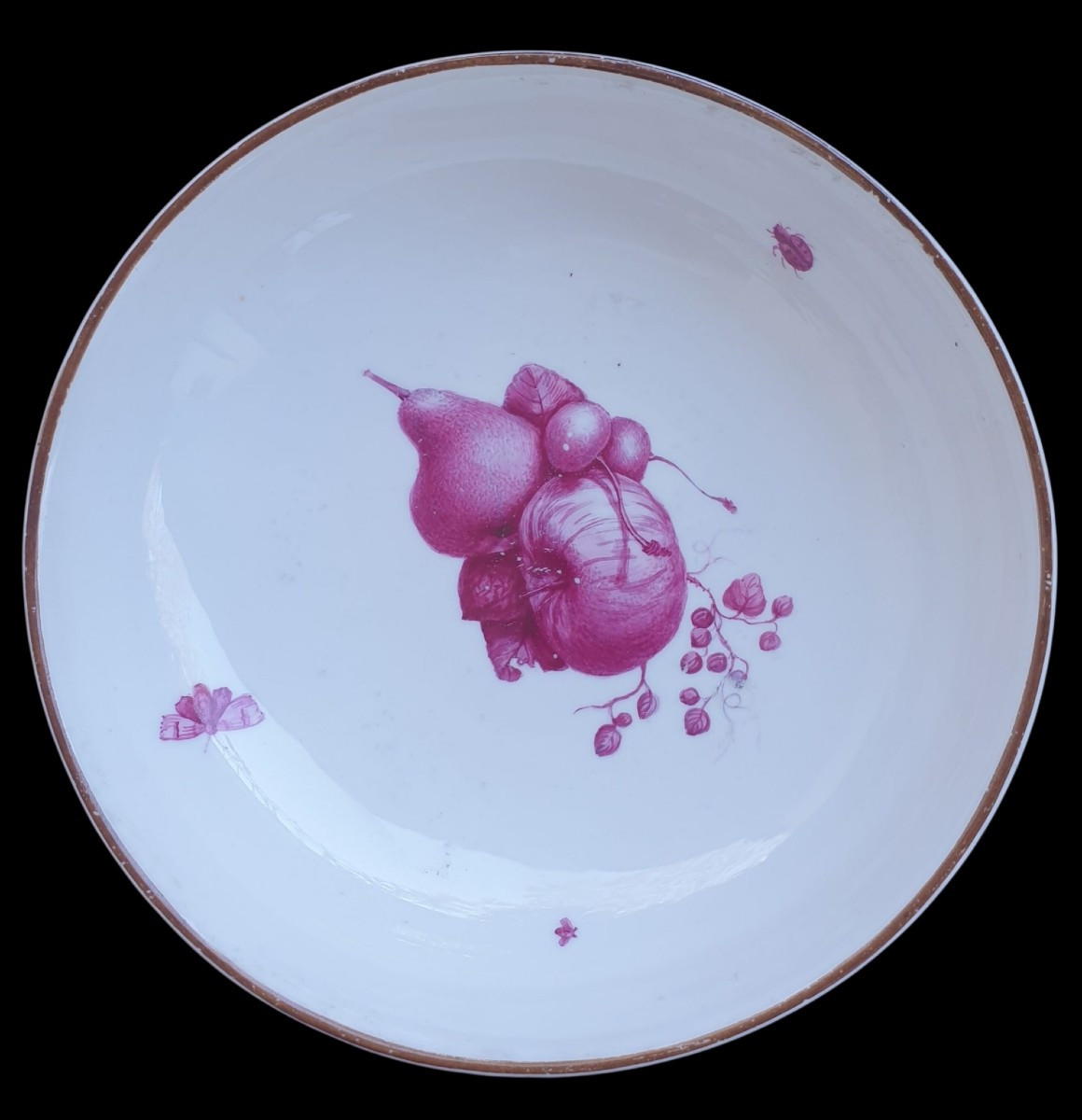 Hochst 18eme tasse et sous tasse porcelaine à décor en camaïeu pourpre-photo-4