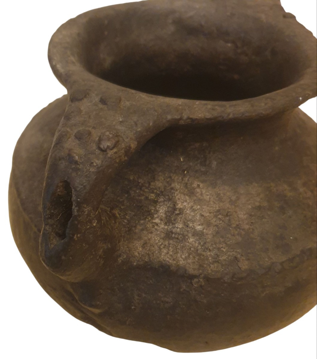 Très Ancienne cruche terre cuite probablement travail étranger -photo-2