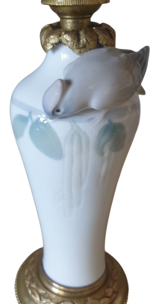 Royal Copenhagen Porcelain Lamp By Jenny Meyer, Art Deco -photo-2