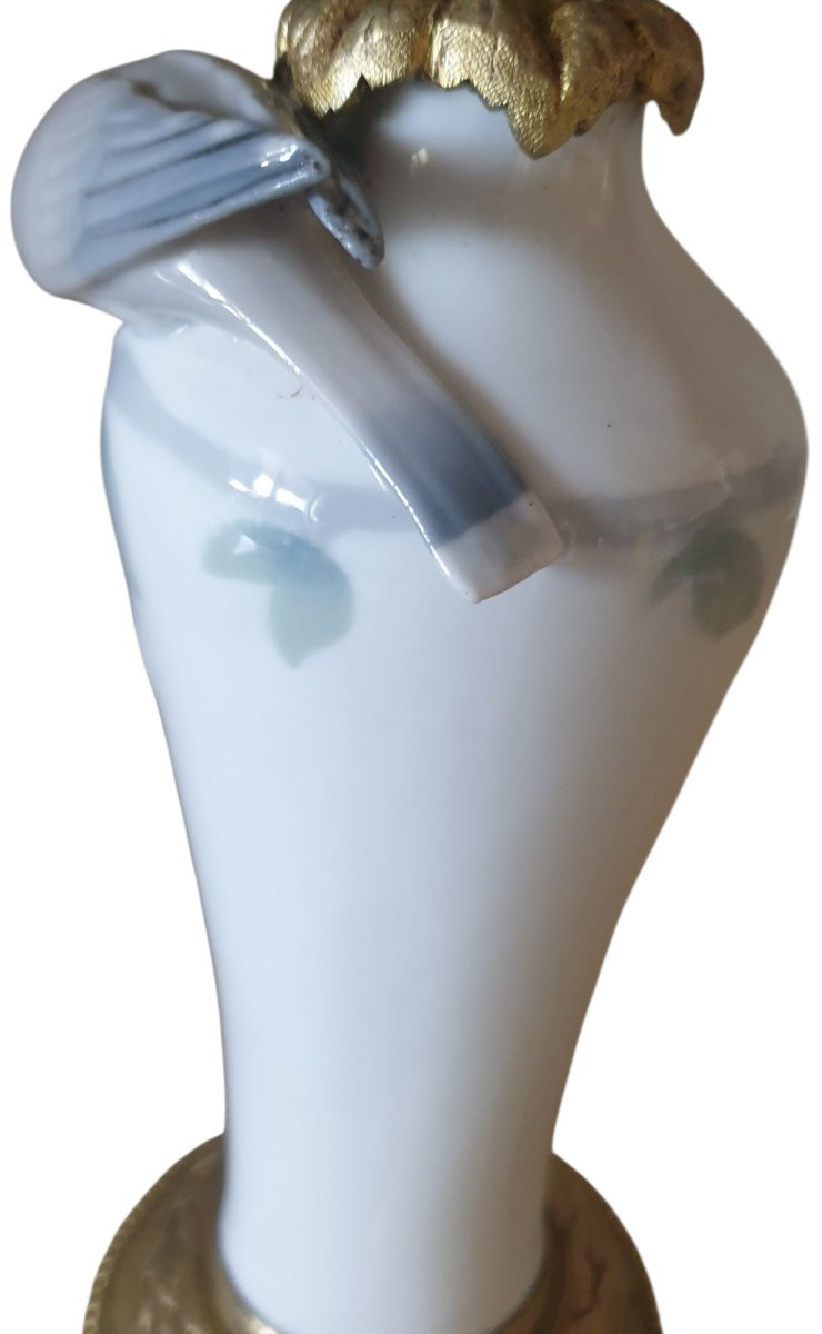 Royal Copenhagen Porcelain Lamp By Jenny Meyer, Art Deco -photo-3