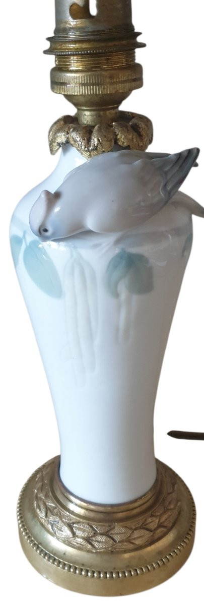 Royal Copenhagen Porcelain Lamp By Jenny Meyer, Art Deco -photo-8