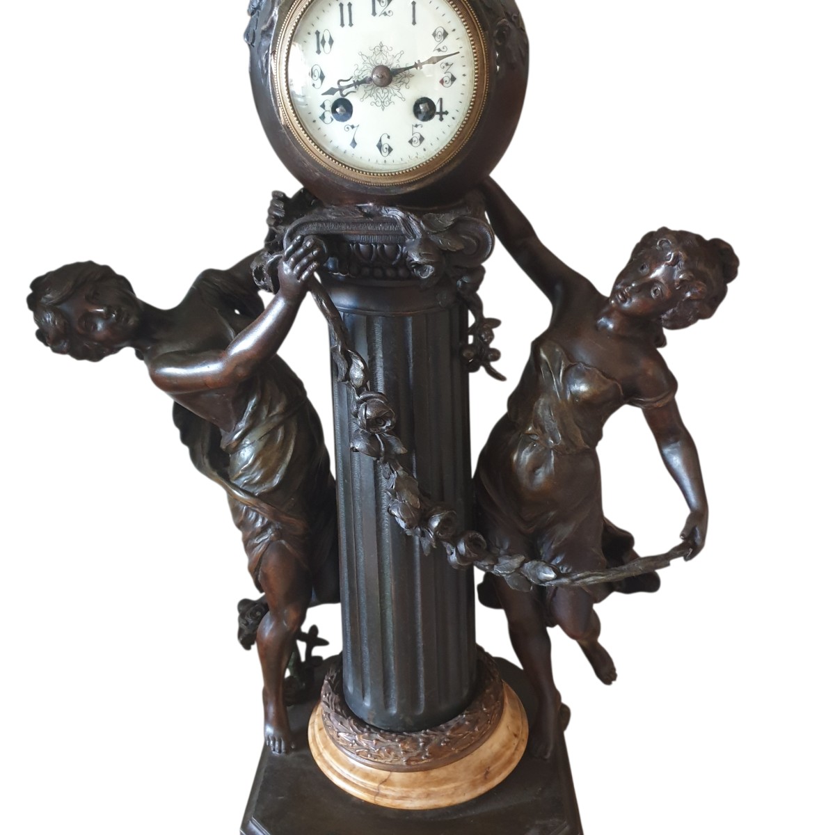 Importante pendule horloge Moreau louis et François signé circa 1880 Napoléon III -photo-3