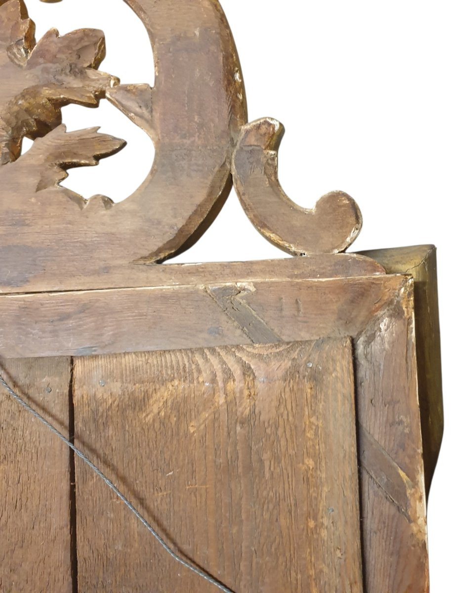 Miroir à Parecloses En Bois Doré D’époque Régence-photo-6