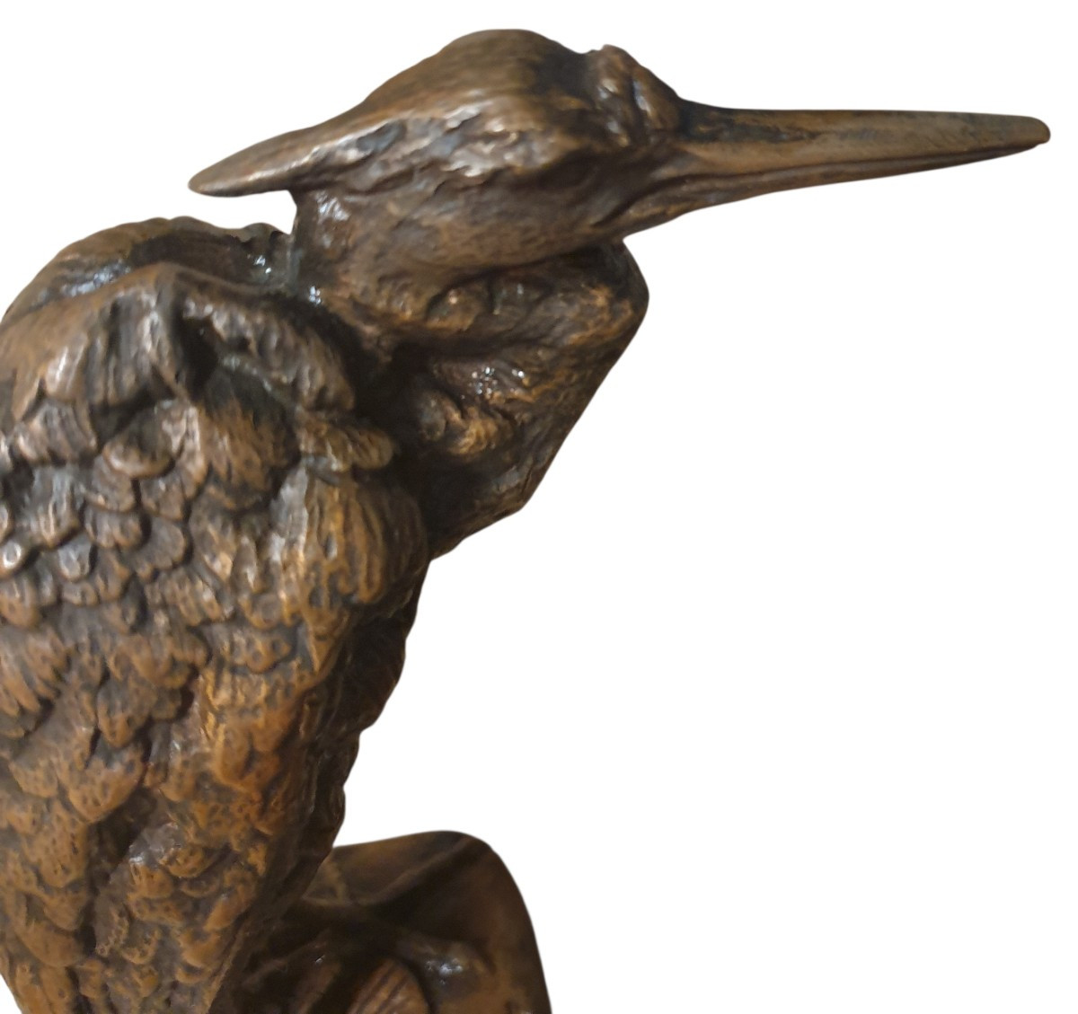 Emmanuel Frémiet Bronze The Heron Bronze Animal -photo-2