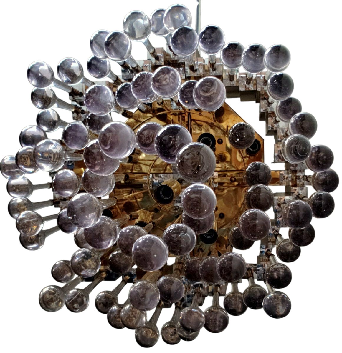 Grand lustre vintage Lumica et venini époque 1970-photo-6