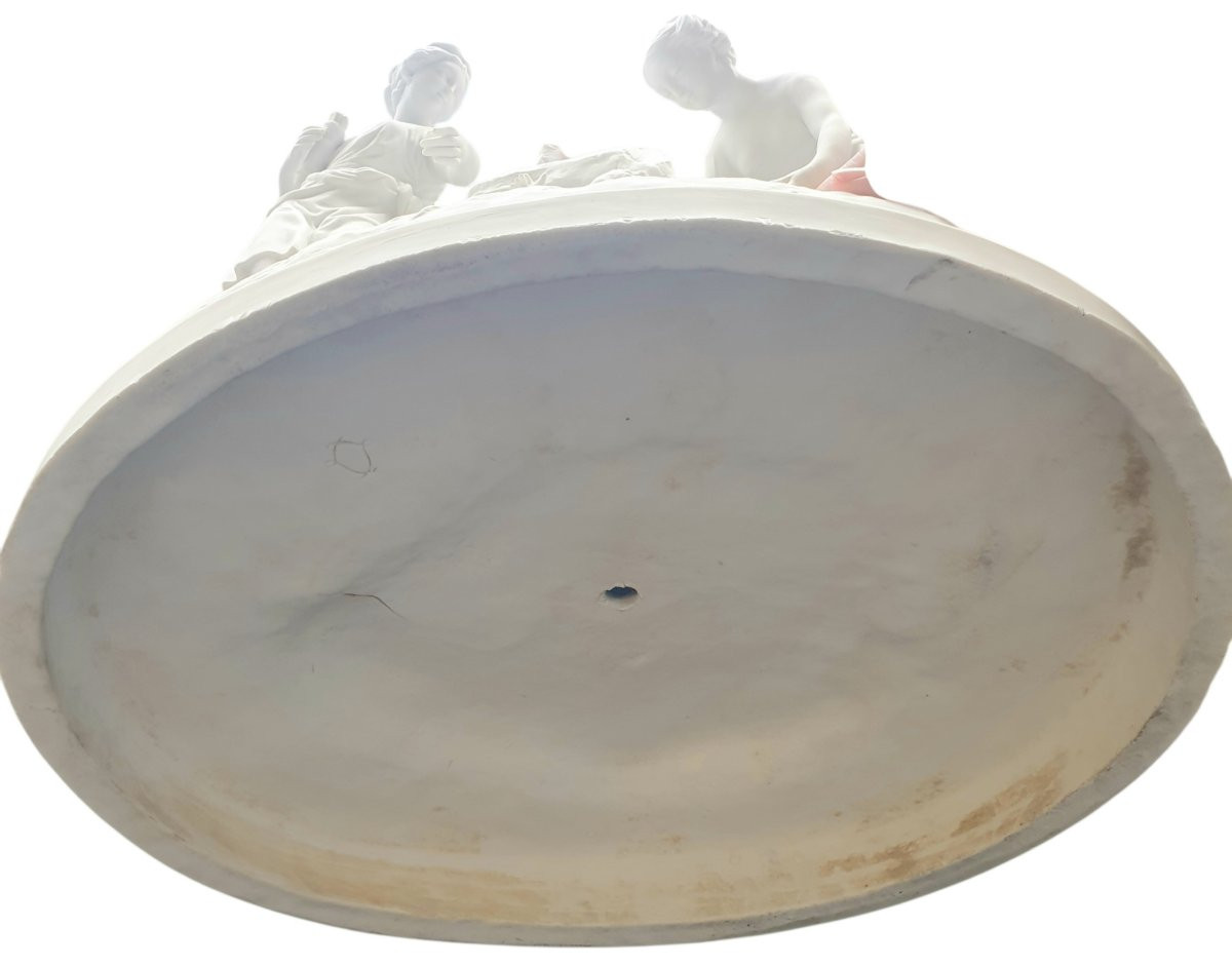 Sevres immense groupe d'après Boisot Simon Louis 12 sujets 40 cm de hauteur -photo-1