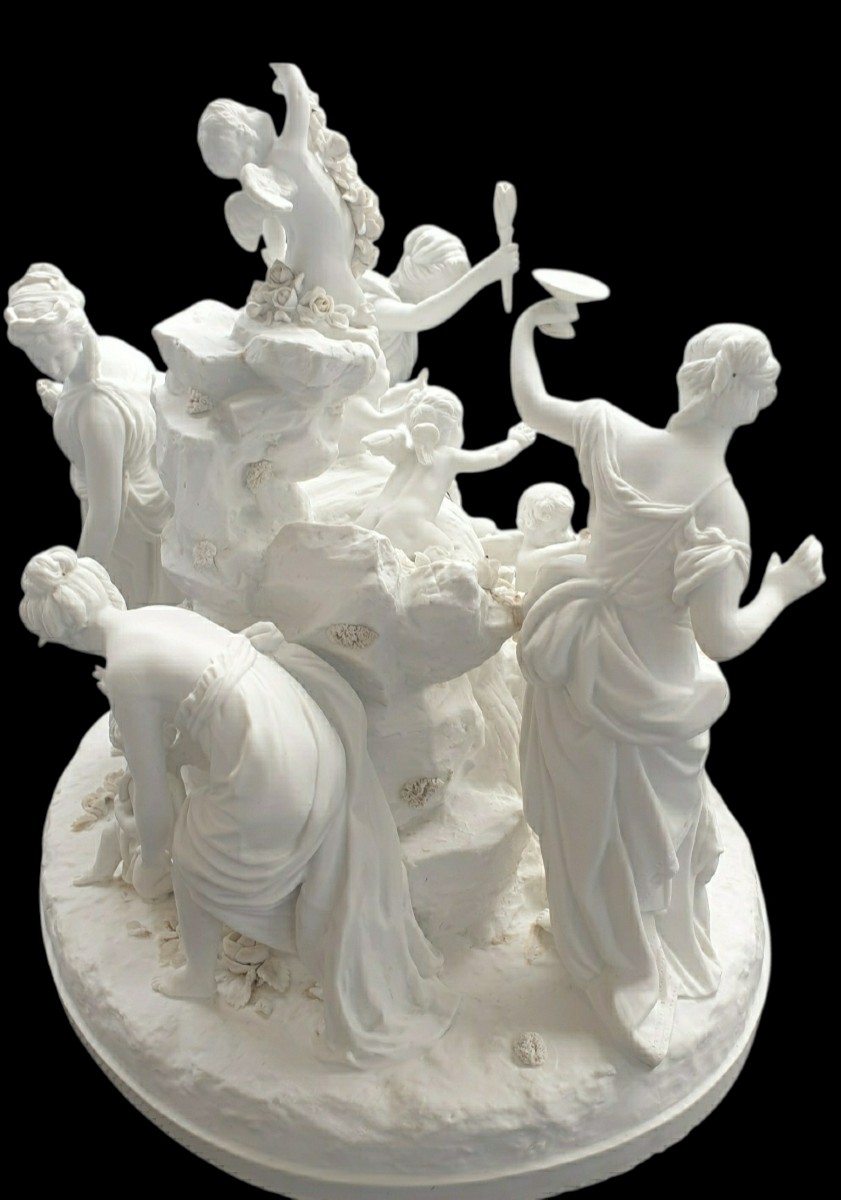 Sevres immense groupe d'après Boisot Simon Louis 12 sujets 40 cm de hauteur -photo-2