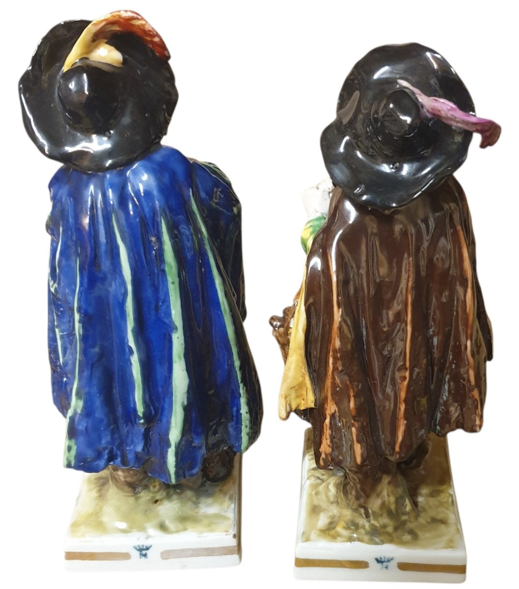 2 miniatures joueurs d'instruments allemande Volkstedt Rudolstadt-photo-2