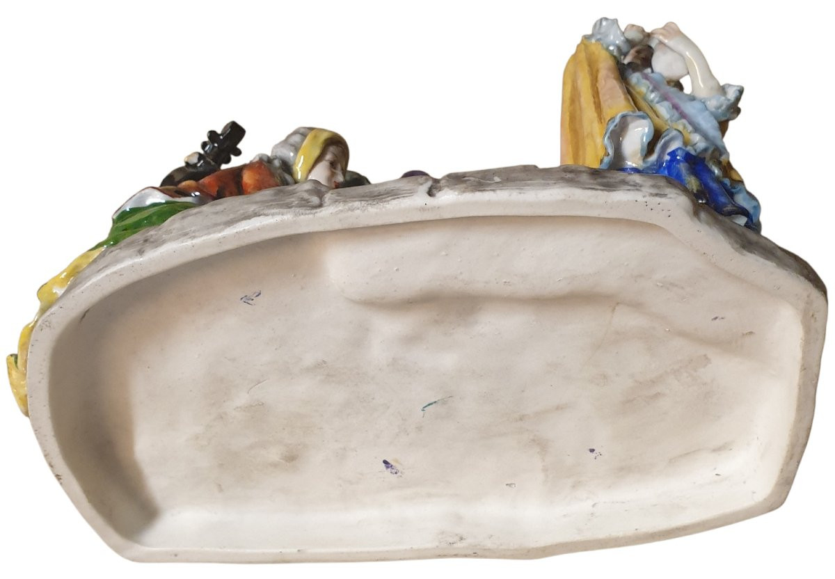 Porcelaine allemande autour du feux a cuire des châtaignes-photo-6