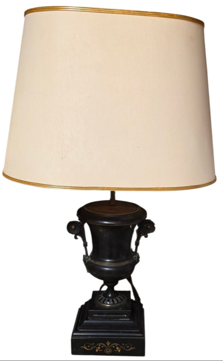 Pair Of Napoleon III Marble Lamps -photo-3