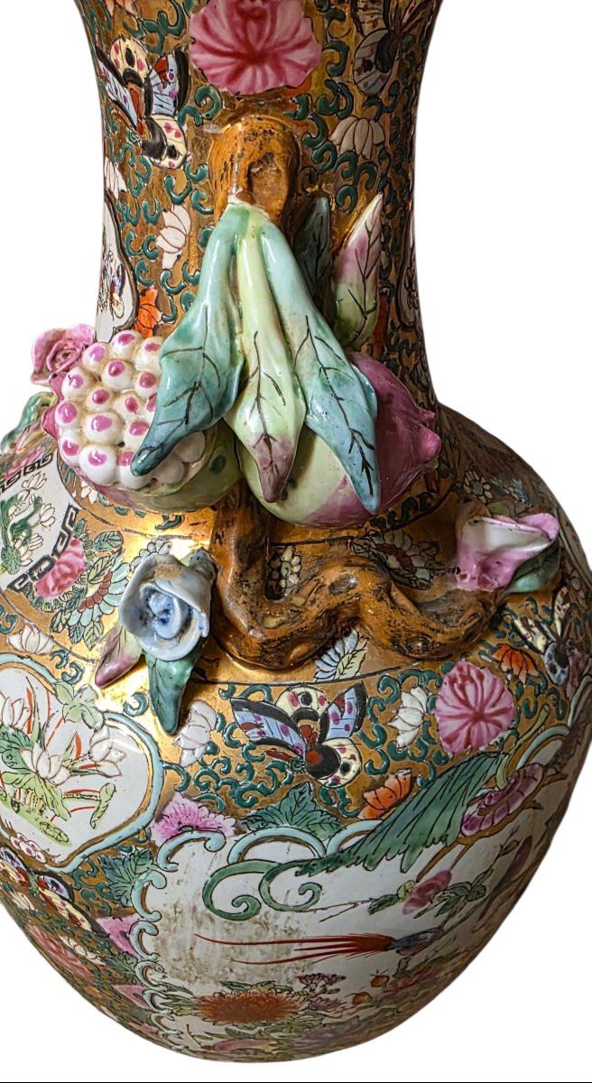 Très important vase chine en porcelaine 41 cm de hauteur -photo-5