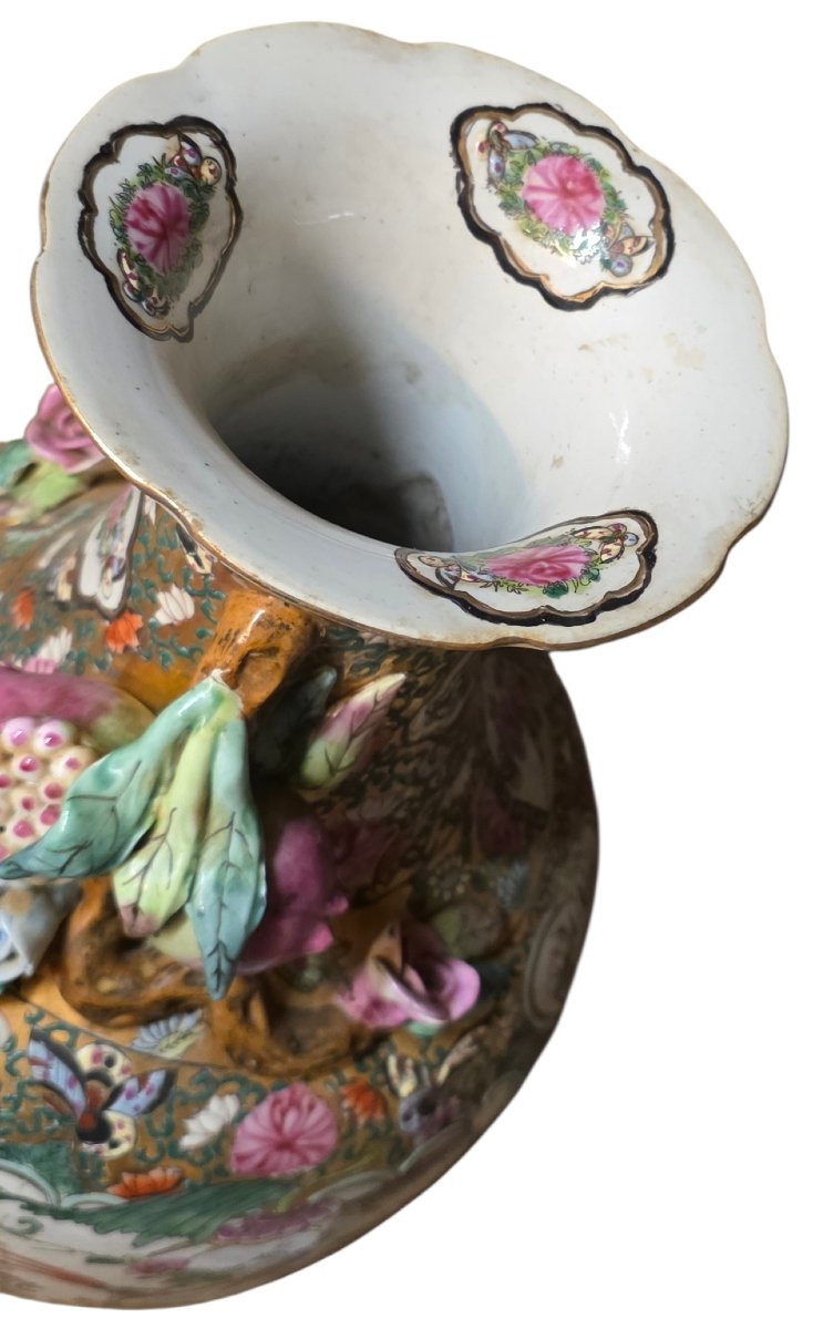 Très important vase chine en porcelaine 41 cm de hauteur -photo-7