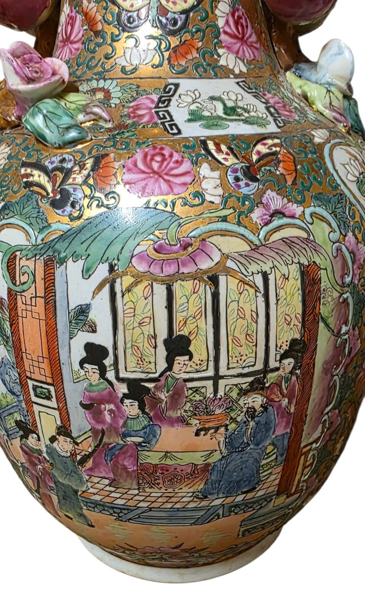 Très important vase chine en porcelaine 41 cm de hauteur -photo-8