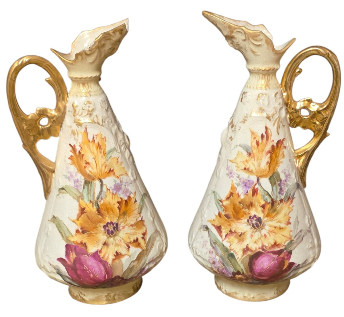 Austria vienne paire d’aiguieres en porcelaine 
