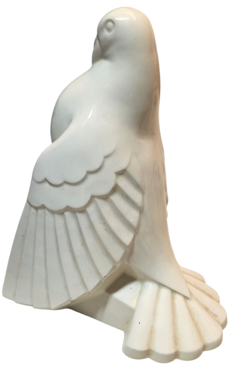 Charles Catteau Boch Frères Keramis Pigeon Art Deco Circa 1930-photo-2