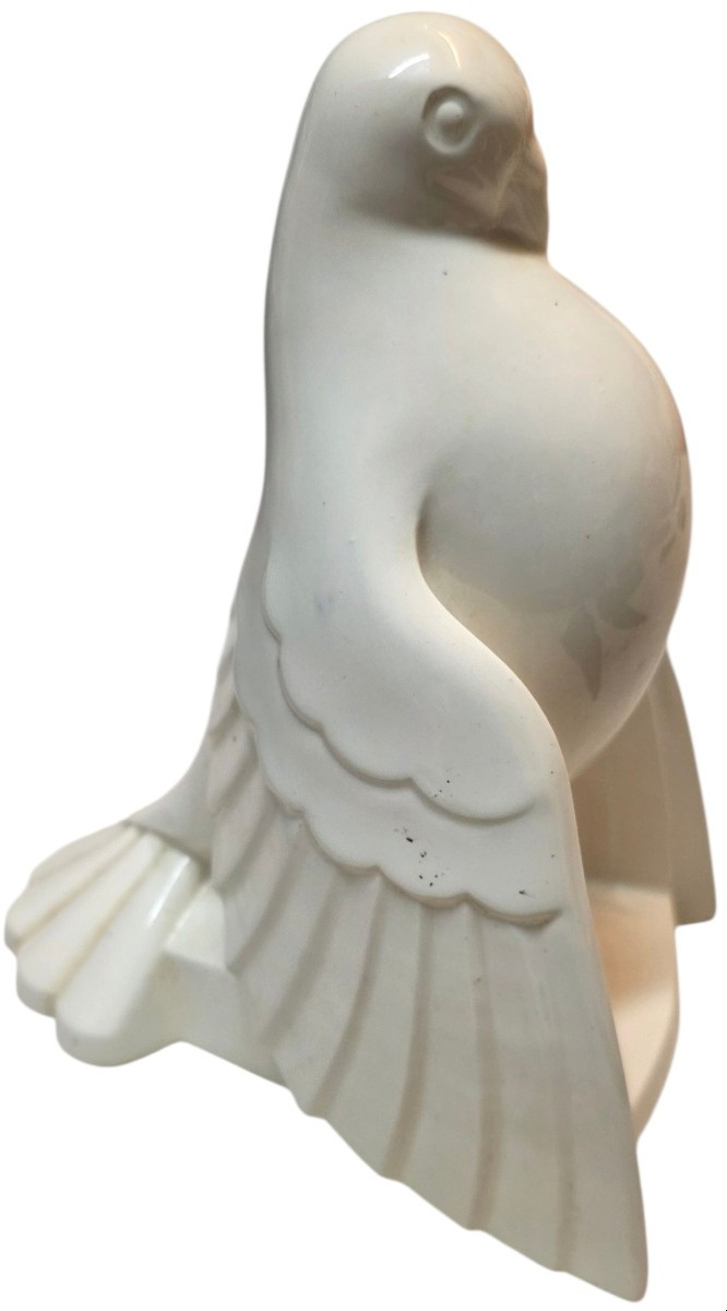Charles Catteau Boch Frères Keramis Pigeon Art Deco Circa 1930-photo-4
