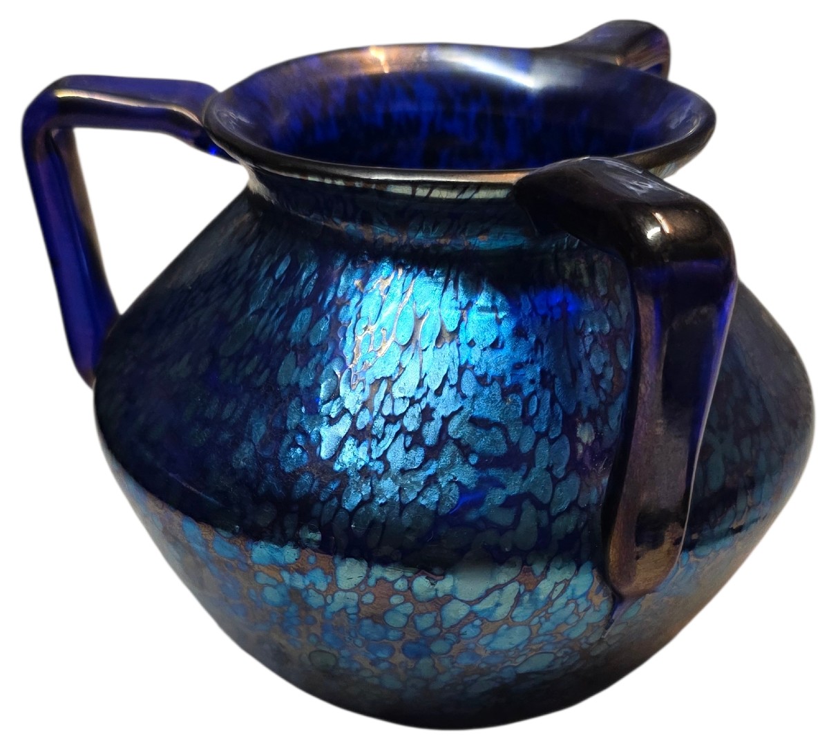 Loetz Butterfly Vase With Three Handles 